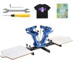 VEVOR 4 Color Screen Printing Machine for T-Shirts