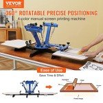 VEVOR 4 Color Screen Printing Machine for T-Shirts