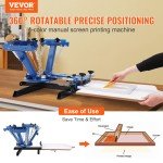 1 Station 4-Color Screen Printing Press Machine