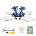 4 Color 4 Station Screen Printing Press Machine