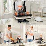 AKEYDIY 8-in-1 Heat Press Machine for T-Shirts
