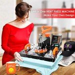 AKEYDIY 8-in-1 Heat Press Machine for T-Shirts