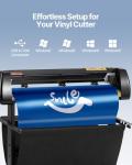 VEVOR Vinyl Cutter 34 Inch Bundle, Vinyl Cutter Machine Manual Vinyl Plotter Cutter with Signmaster Software for Design and Cut, with Supplies and Tools