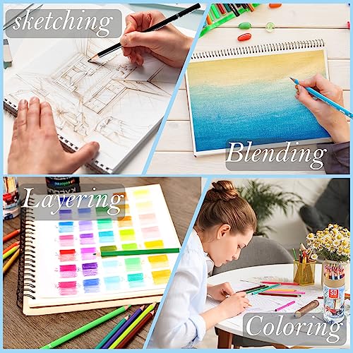KALOUR Premium 50-Color Soft Core Pencils