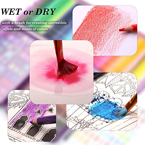 Kalour 72-Color Watercolor Pencil Set for Adults