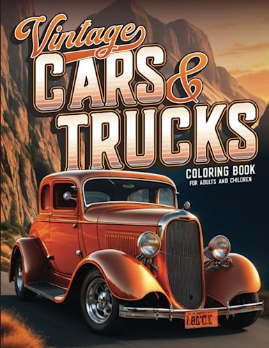 Vintage Cars & Trucks Adult Coloring Book