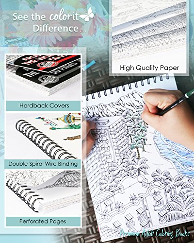 50 Original Hand Drawn Designs: Around the World Coloring Book