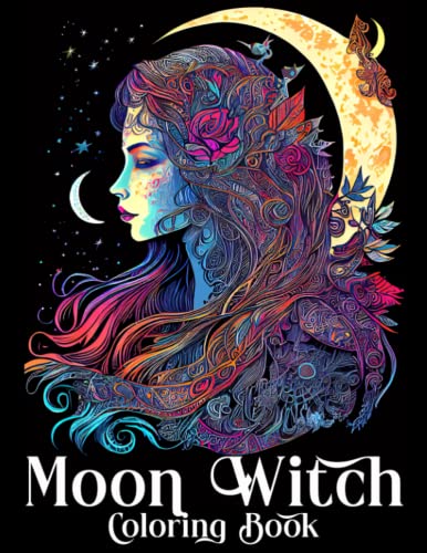 Moon Witch Adult Coloring Book for Mindfulness