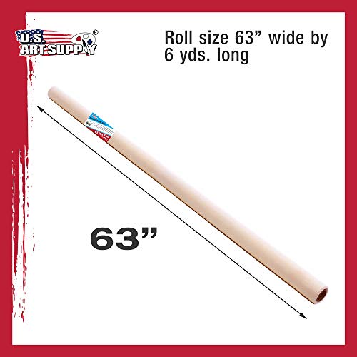 63" x 6 Yard Cotton Canvas Roll for Artists