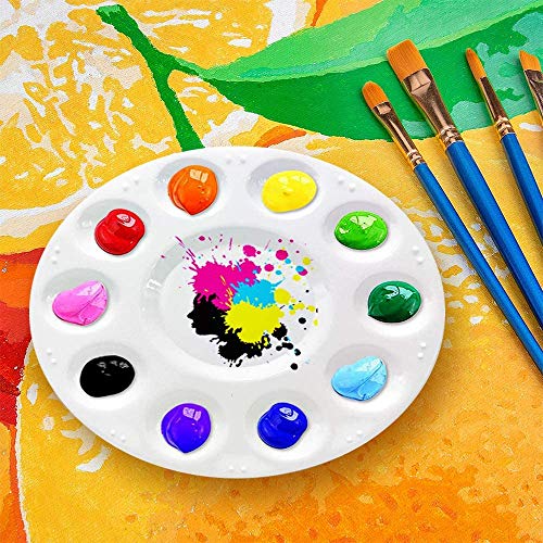 Hulameda Plastic Paint Palettes for Kids, 12 Pack