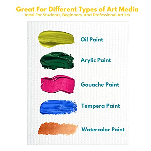 24-Pack Cotton Canvas Panels for Painting