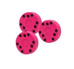 Electric Pink Green Biscuit Roller Puck 3 Pack