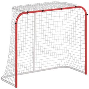 Soozier Hockey Net, 6 x 4 ft All Weather Street Hockey Goal with Steel Frame, PE Mesh, Icehockey Training Equipment for Indoor and Outdoor Use, Easy Assembly