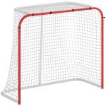 Soozier Hockey Net, 6 x 4 ft All Weather Street Hockey Goal with Steel Frame, PE Mesh, Icehockey Training Equipment for Indoor and Outdoor Use, Easy Assembly