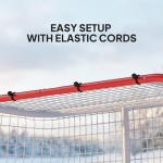 Soozier Hockey Net, 6 x 4 ft All Weather Street Hockey Goal with Steel Frame, PE Mesh, Icehockey Training Equipment for Indoor and Outdoor Use, Easy Assembly