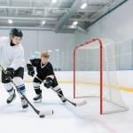 Soozier Hockey Net, 6 x 4 ft All Weather Street Hockey Goal with Steel Frame, PE Mesh, Icehockey Training Equipment for Indoor and Outdoor Use, Easy Assembly