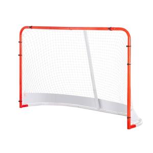 VEVOR Street Hockey Net, Indoor Outdoor Steel Hockey Goal, Official Regulation Pro Hockey Training Goal Set, Portable Hockey Goal with Net, Easy Assemble, 72" x 48", White/Red