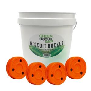 Green Biscuit Snipe 2.0 Orange Bucket of Pucks