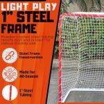 Ace Hockey Metal Street Hockey Goal – 54" x 44" Lightweight Steel Frame with Net – Outdoor Hockey Net for Beginners & Backyard Games – Ball, Roller & DEK Hockey Practice Goal – Easy Assembly