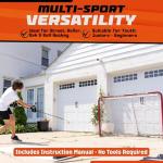 Ace Hockey Metal Street Hockey Goal – 54" x 44" Lightweight Steel Frame with Net – Outdoor Hockey Net for Beginners & Backyard Games – Ball, Roller & DEK Hockey Practice Goal – Easy Assembly