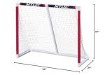 Mylec PVC Junior Hockey Folding Goal for Indoor + Outdoor (54 x 44 Inches), Lightweight & Portable, Sleeve Netting System (Red, 15 Pounds)