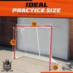 Ace Hockey Metal Street Hockey Goal – 54" x 44" Lightweight Steel Frame with Net – Outdoor Hockey Net for Beginners & Backyard Games – Ball, Roller & DEK Hockey Practice Goal – Easy Assembly