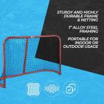 Premier Sports – 54“ Junior Steel Street Hockey Goal – Portable Hockey Net for Indoor & Outdoor Use – Hockey Training Equipment