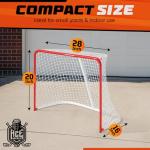 Ace Hockey Metal Street Hockey Goal – 28" x 20" Lightweight Steel Frame with Net – Outdoor Hockey Net for Beginners & Backyard Games – Ball, Roller & DEK Hockey Practice Goal – Easy Assembly