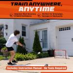 Ace Hockey Metal Street Hockey Goal – 28" x 20" Lightweight Steel Frame with Net – Outdoor Hockey Net for Beginners & Backyard Games – Ball, Roller & DEK Hockey Practice Goal – Easy Assembly