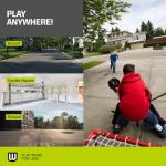 Winnwell Steel Intermediate Hockey Net 72" W/ 1.5/1.125" Posts Lightweight & Easy to Transport for Outdoor & Indoor Hockey Games with Street Hockey Balls