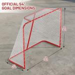SPOYNAL 54” Street Hockey Goal Net – Steel Hockey Net for Street & Roller Hockey, Indoor Outdoor Hockey Training Goal for Backyard, Driveway & Garage Practice