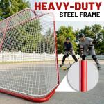 SPOYNAL 54” Street Hockey Goal Net – Steel Hockey Net for Street & Roller Hockey, Indoor Outdoor Hockey Training Goal for Backyard, Driveway & Garage Practice