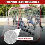 SPOYNAL 54” Street Hockey Goal Net – Steel Hockey Net for Street & Roller Hockey, Indoor Outdoor Hockey Training Goal for Backyard, Driveway & Garage Practice