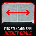 Franklin Sports NHL Hockey Goal Replacement Net - 72" Official Size Goal Replacement Netting - Outdoor Street Hockey Net - Easy Attach Official Size - 72" x 48" x 30"