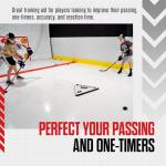 Snipers Edge Hockey PassMaster - 26" x 26" x 26" - Easy Assembly, Hockey Passer & Rebounder for Passing, One-Timers & Stickhandling Training, Portable Skill Development Aid, Works On and Off Ice