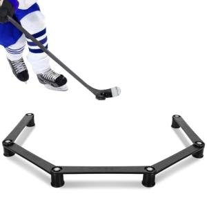 Hikeen 5-Sections Hockey Training Equipment,Magnetic Adjustable Size Hockey Stick Handling Trainer,Portable Stickhandling Training Tool for Puck Control, Reaction Time and Coordination