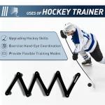 GIRISHIP Hockey Training Equipment, Adjustable Hockey Stick Handling Trainer for Puck Control and Coordination, Portable Stickhandling Training Tool, 7-Section
