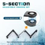 Hikeen 5-Sections Hockey Training Equipment,Magnetic Adjustable Size Hockey Stick Handling Trainer,Portable Stickhandling Training Tool for Puck Control, Reaction Time and Coordination