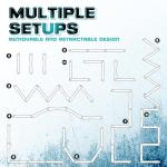 Hikeen Magnetic 7-Sections Hockey Training Equipment,Adjustable Size Hockey Stick Handling Trainer,Portable Stickhandling Training Tool for Puck Control, Reaction Time and Coordination