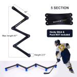 Baseng Hockey Stick Handling Trainer | Adjustable Hockey Training Equipment for Puck Control, Hand-Eye Coordination & Reaction Time | Portable On/Off Ice Trainer for All Ages, 5 Sections(Blue)