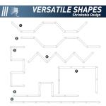 GIRISHIP Hockey Training Equipment, Adjustable Hockey Stick Handling Trainer for Puck Control and Coordination, Portable Stickhandling Training Tool, 7-Section