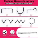 TKSONG Hockey Training Equipment - Adjustable Hockey Trainer for Stick Handling & Puck Control | Portable Stickhandling Training Tool for Kids & Adults | On/Off Ice Use，5-Sections(Black/Blue)
