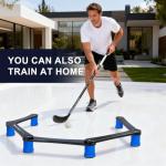 Baseng Hockey Stick Handling Trainer | Adjustable Hockey Training Equipment for Puck Control, Hand-Eye Coordination & Reaction Time | Portable On/Off Ice Trainer for All Ages, 5 Sections(Blue)