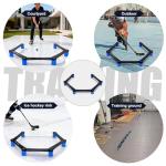 Baseng Hockey Stick Handling Trainer | Adjustable Hockey Training Equipment for Puck Control, Hand-Eye Coordination & Reaction Time | Portable On/Off Ice Trainer for All Ages, 5 Sections(Blue)