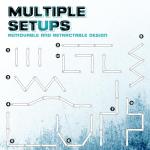 Hikeen 5-Sections Hockey Training Equipment,Magnetic Adjustable Size Hockey Stick Handling Trainer,Portable Stickhandling Training Tool for Puck Control, Reaction Time and Coordination