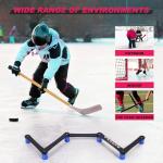 TKSONG Hockey Training Equipment - Adjustable Hockey Trainer for Stick Handling & Puck Control | Portable Stickhandling Training Tool for Kids & Adults | On/Off Ice Use，5-Sections(Black/Blue)