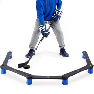 Btlwpy Hockey Training Equipment,Hockey Gear,Hockey Stick Handling Trainer for Puck Control and Coordination Reaction,Portable Reaction Time 5-Section Training Tool