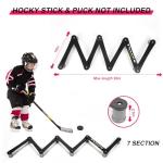 TKSONG Hockey Training Equipment -Adjustable Hockey Trainer for Stick Handling & Puck Control | Portable Stickhandling Training Tool for Kids & Adults | On/Off Ice Use,7-Sections (Black/Grey)