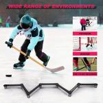 TKSONG Hockey Training Equipment -Adjustable Hockey Trainer for Stick Handling & Puck Control | Portable Stickhandling Training Tool for Kids & Adults | On/Off Ice Use,7-Sections (Black/Grey)