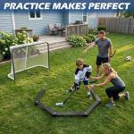 WIPHANY Hockey Stick Handling Training Aid Adjustable Hockey Stickhandling Trainer Suitable for On or Off Ice Portable Hockey Training Aid for Improving Puck Control Dangler